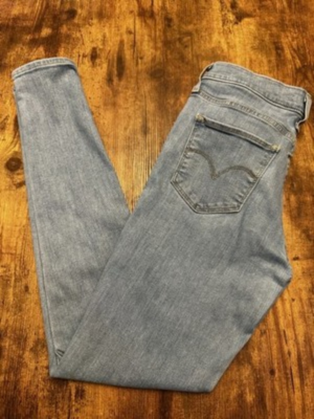 Levi's 720 High Rise Super Skinny Jeans in Light Indigo Blue